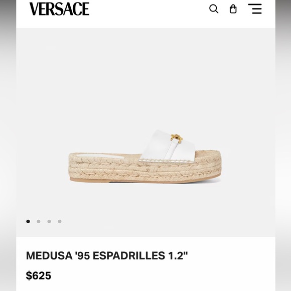 Versace Medusa ‘95 ESPADRILLES 1.2" size 37 - Picture 3 of 11